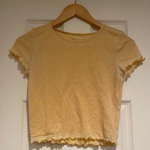 Small yellow crop top